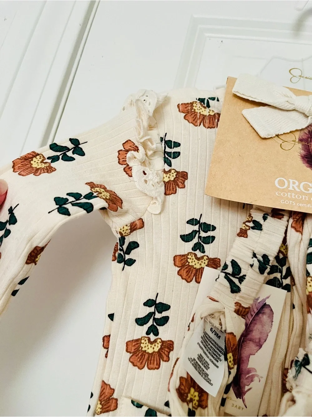 NWT Baby Girl Clothing Lot Organic Jessica Simpson and Pointelle Snug Set